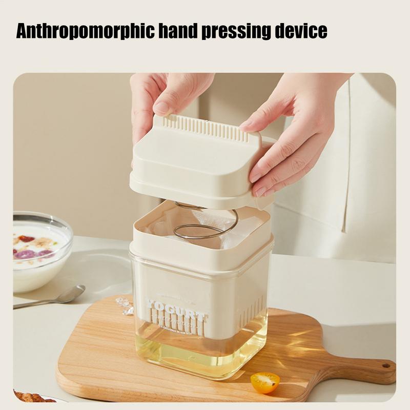 Cheese Yogurt Filter Maker Self-Made Greek- Yogurt Soybean Milk Cheese Whey Separator Water Draining Fine Mesh Strainer for Home