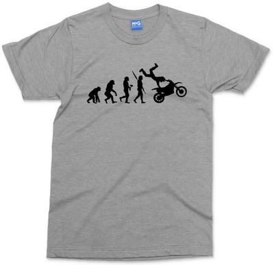 Motorbike Evolution T-shirt Flying Dirt Bike Rider Birthday Gift Motocross Biker