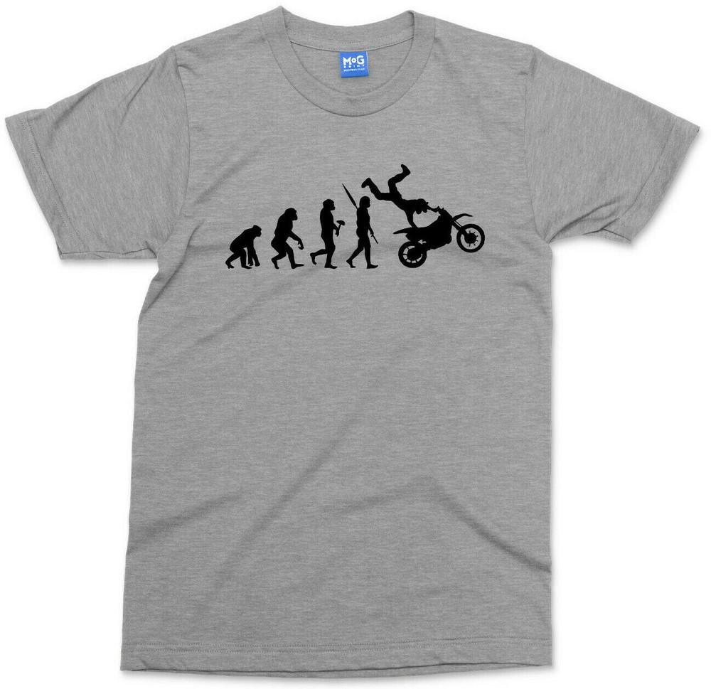 Motorbike Evolution T-shirt Flying Dirt Bike Rider Birthday Gift Motocross Biker