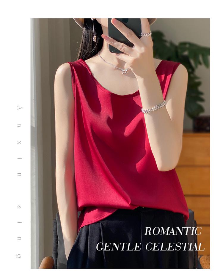 Summer 2025 Women's Round Neck Sleeveless Pullover Vest