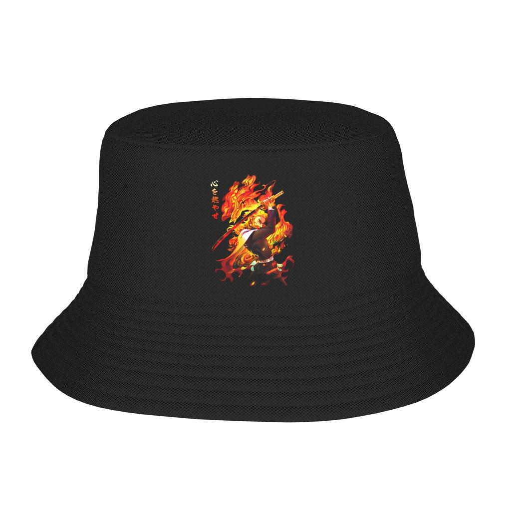 Unisex Bucket Hats Muichiro Tokito Summer Beach Vacation Getaway Headwear Hiking Fisherman Hats Anime Demon Slayer Panama Hat