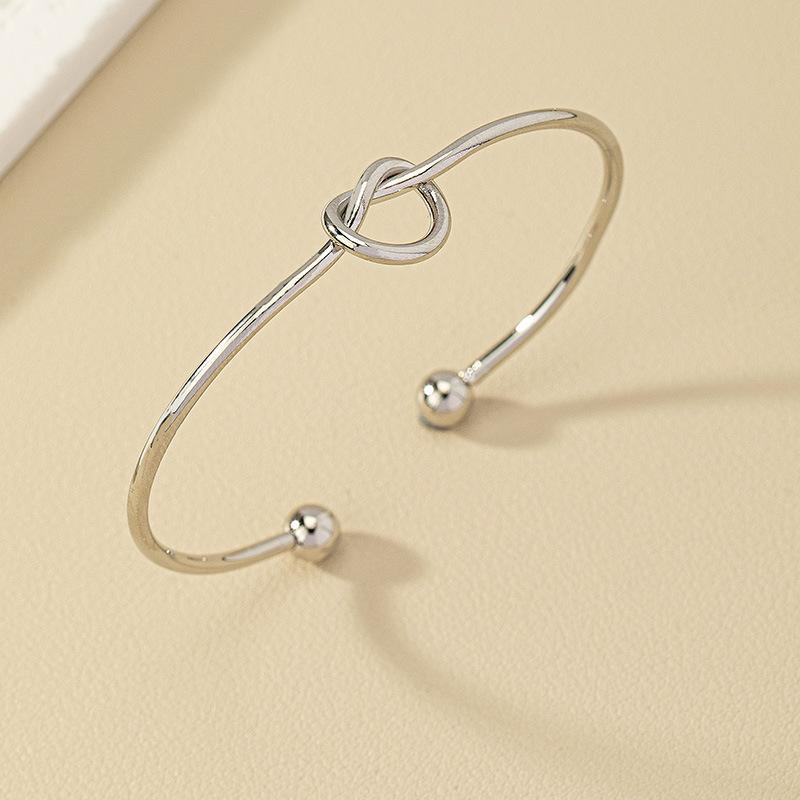 Trendy Open Bracelet Bangles for Women Metal Twist Round Circle Charms Cuff Bangle Simple Golden Silver Color Jewelry Gift