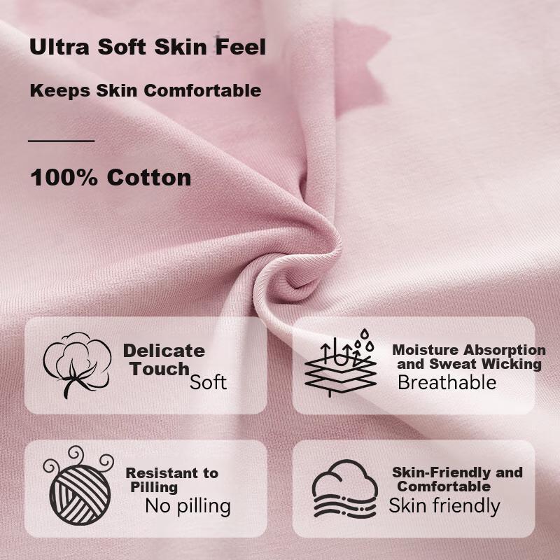 Miiow 100% Cotton Long Sleeve Long Pants Cardigan Pajama Set Spring Summer Sweet Cute Homewear Suitable for Outdoor Wear