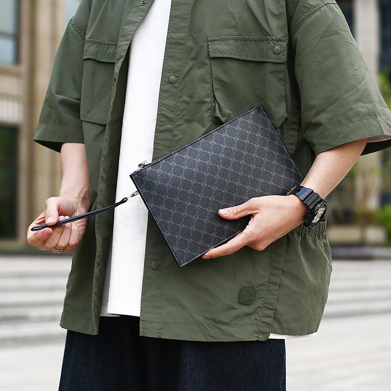 Fashion Business Men Day Clutch  PU Leather Men's Money Handbag Casual Male Cardholder Case