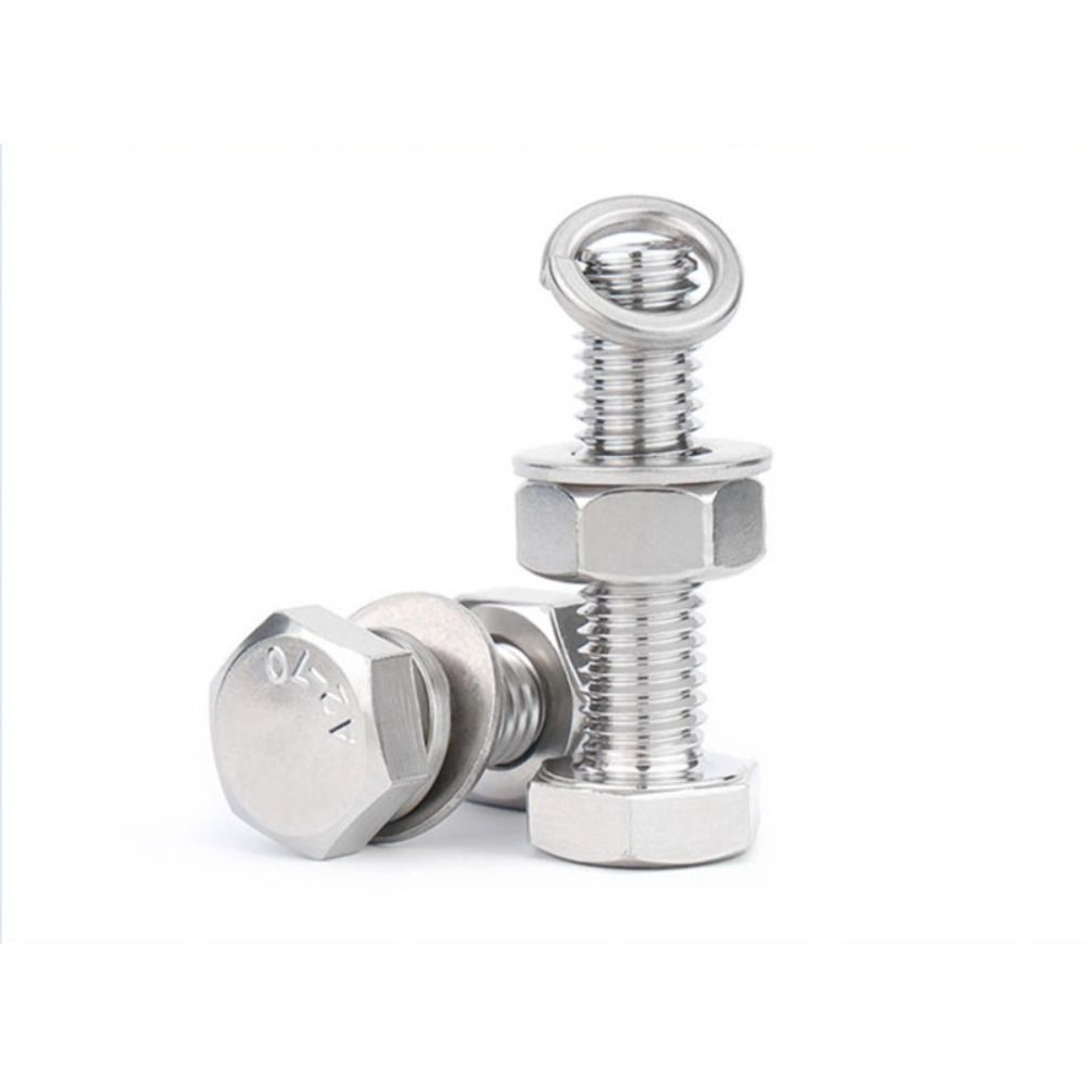 Flat Washer Hex Bolt Spring Nut Round Head 304 Stainless Steel Screw Square Neck Flange Nut Carriage Screw Furniture Assembly