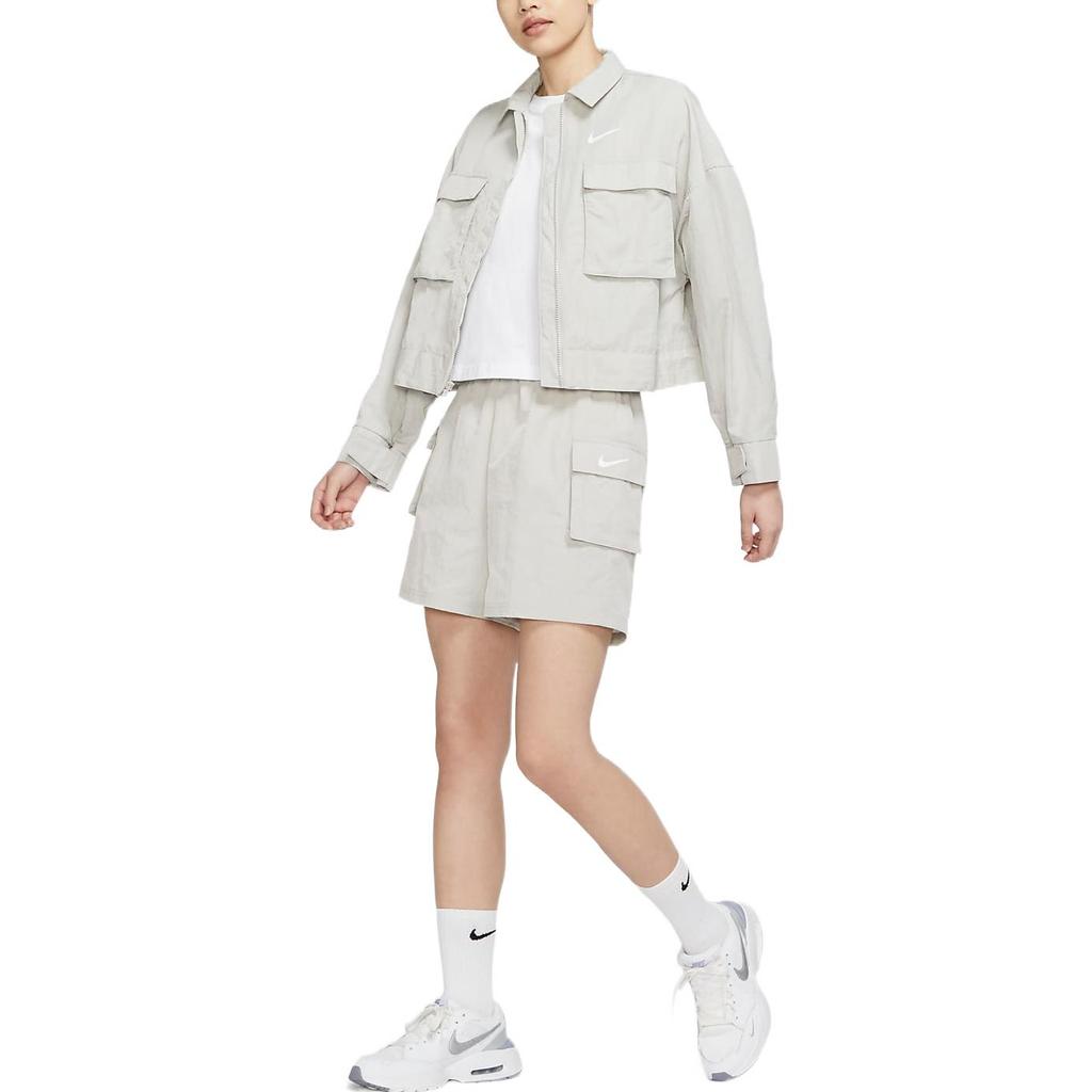 Nike Sportswear Essential Woven High-Rise Shorts Grey DM6248-012