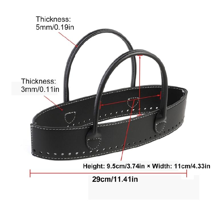 Bag Handle With Reinforced Design And Holes For Women PU Leather Craft DIY Crocheting Bags Making Accessories