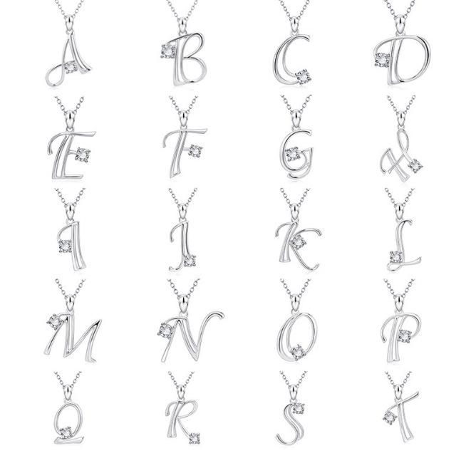 Fashionable 26 Letter Rhinestone Necklace Elegant Personalized Pendant Choker Stylish Versatile Jewelry Accessory For Women