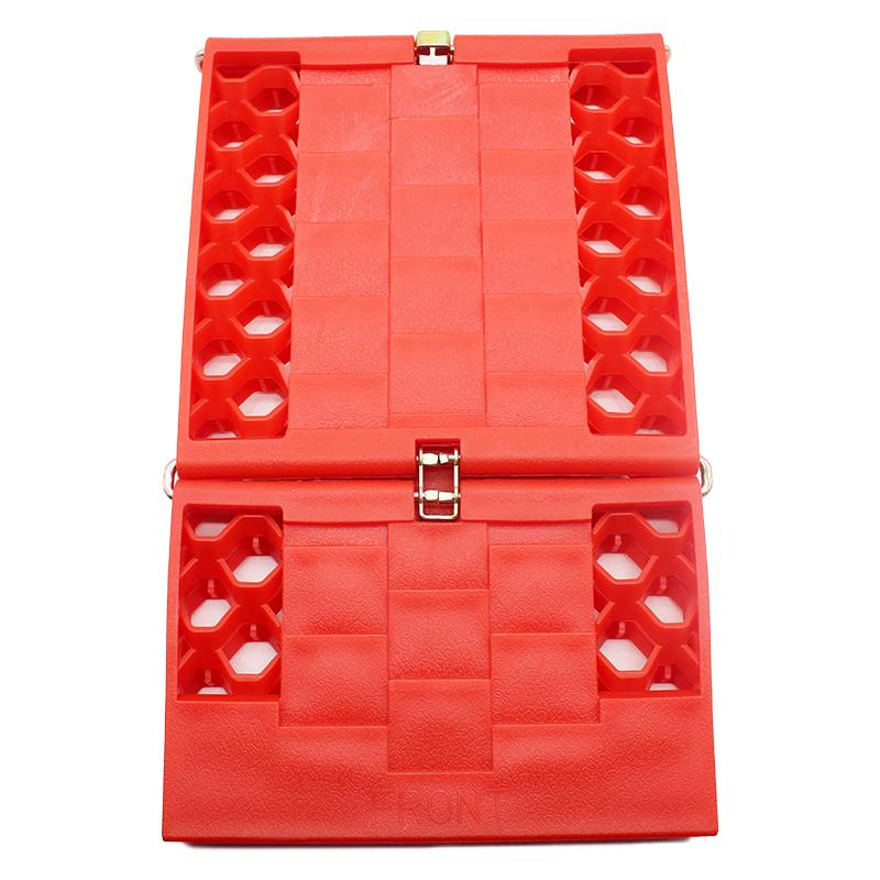 2PCS Portable Foldable Car Escape Mat Non-Slip Pad Fit All-Weather Auto Traction Mat Tire Grip Aid Ideal for Snow Ice Mud