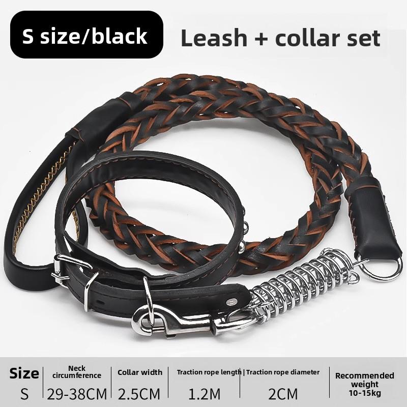 Dog Leashes, Dog Walking Chains, Small, Medium and Large Dog Training, Anti-explosion, Punching and Knotting, Golden Retriever Pet Supplies