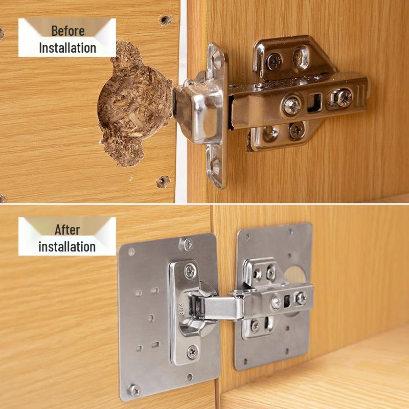 Cabinet Door Hinge Reinforcement & Repair Plate