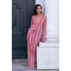 Women's V‑Neck Hollow Out Crochet Long Sleeve Maxi Dress Beach Cover‑Up Vacation Outfit