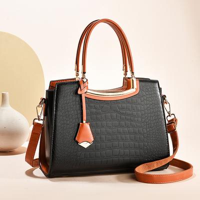 Fashion Leather Tote Bag Elegant Textured Women Handbag Large Capacity Shoulder Hand Bag For Ladies Travel Tote Bag