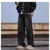 American retro jeans men's high street loose wide-leg pants trendy brand ruffian handsome elastic waist straight tube casual versatile