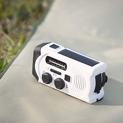 IRIS OHYAMA Radio Disaster Prevention Goods Disaster Prevention Radio Small Rechargeable Hand Crank LED Light Battery Portable Hand Crank Charging Rad