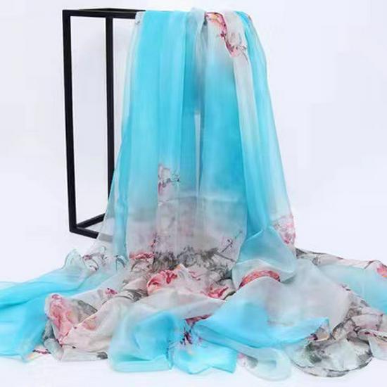 All-Season Oversized Chiffon Scarf for Women - Sun Protection & Versatile Wear