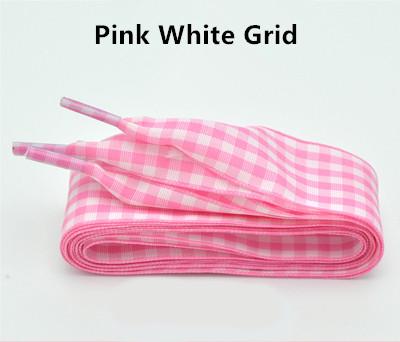 2,5 cm Britischer Stil Gitter Schnürsenkel Damen Herren Druck Sport Lässig Basketball Schwarze Weiße Schuhbänder