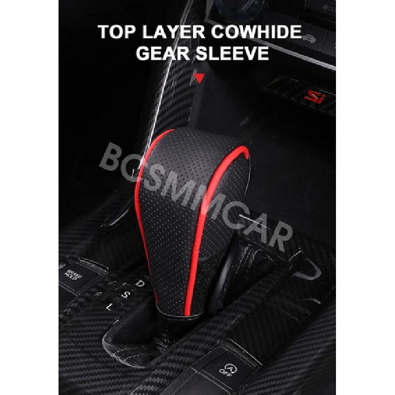 Car Gear Shift Collars Interior Shift Knob Covers Leather Gear Sleeve Protector