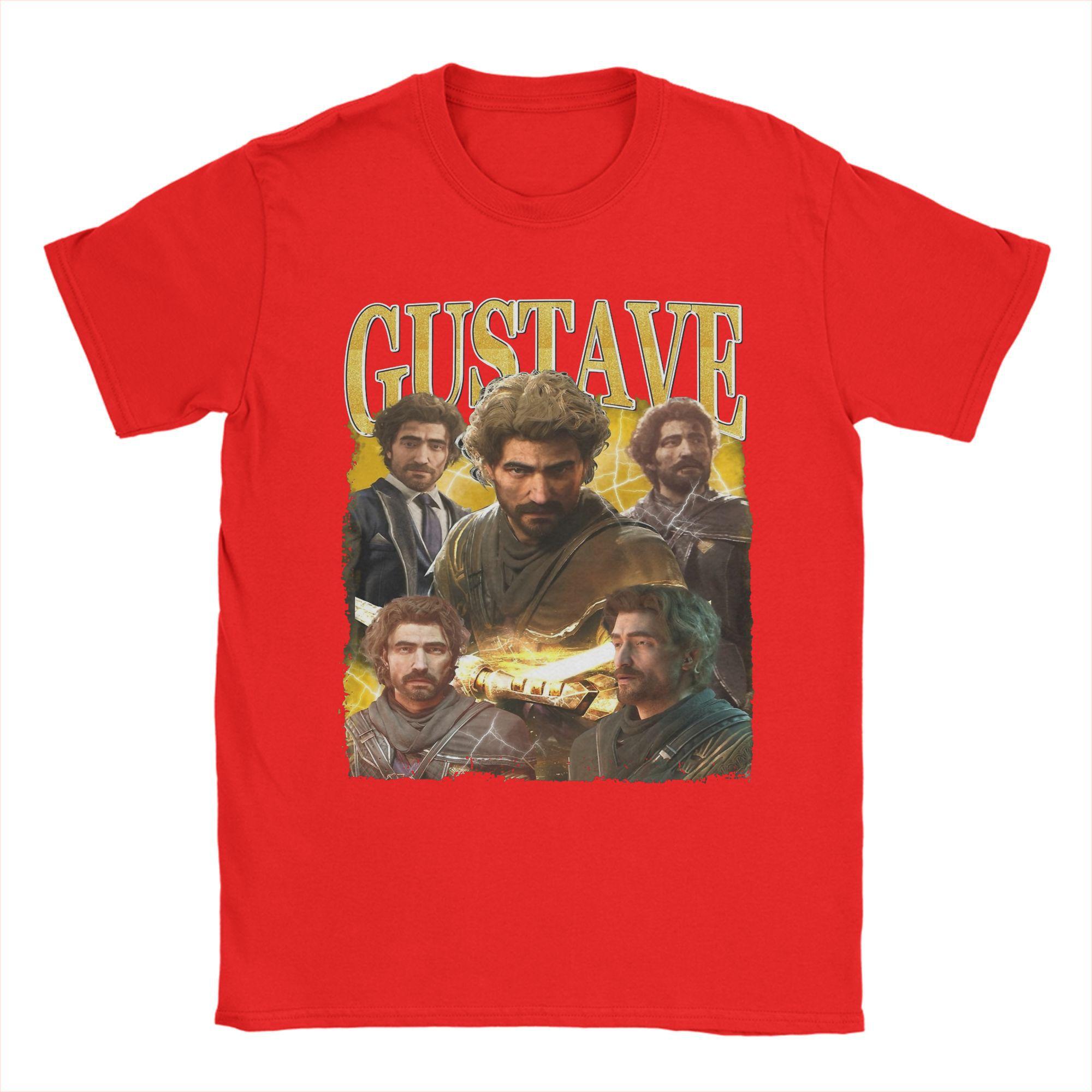 

Gustave Expedition 33 T Shirts Unisexs Cotton Vintage TShirt Crew Neck Tees Short Sleeve Tops Printed S