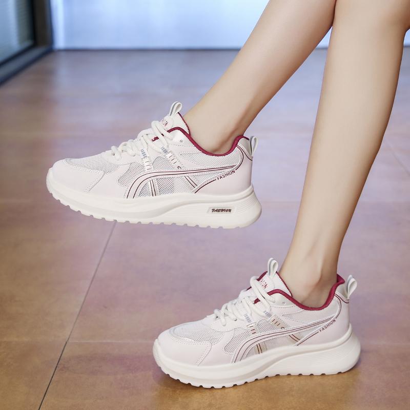 CRLAYDK Summer Women's Lightweight Tennis Walking Shoes Breathable Casual Sneakers Comfort Lace-up Sports Mesh Stylish Trainers