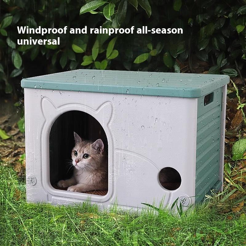 Outdoor House Waterproof Elter for Stray S Closed Kit Cottage All-Season Universal Pet Supplies