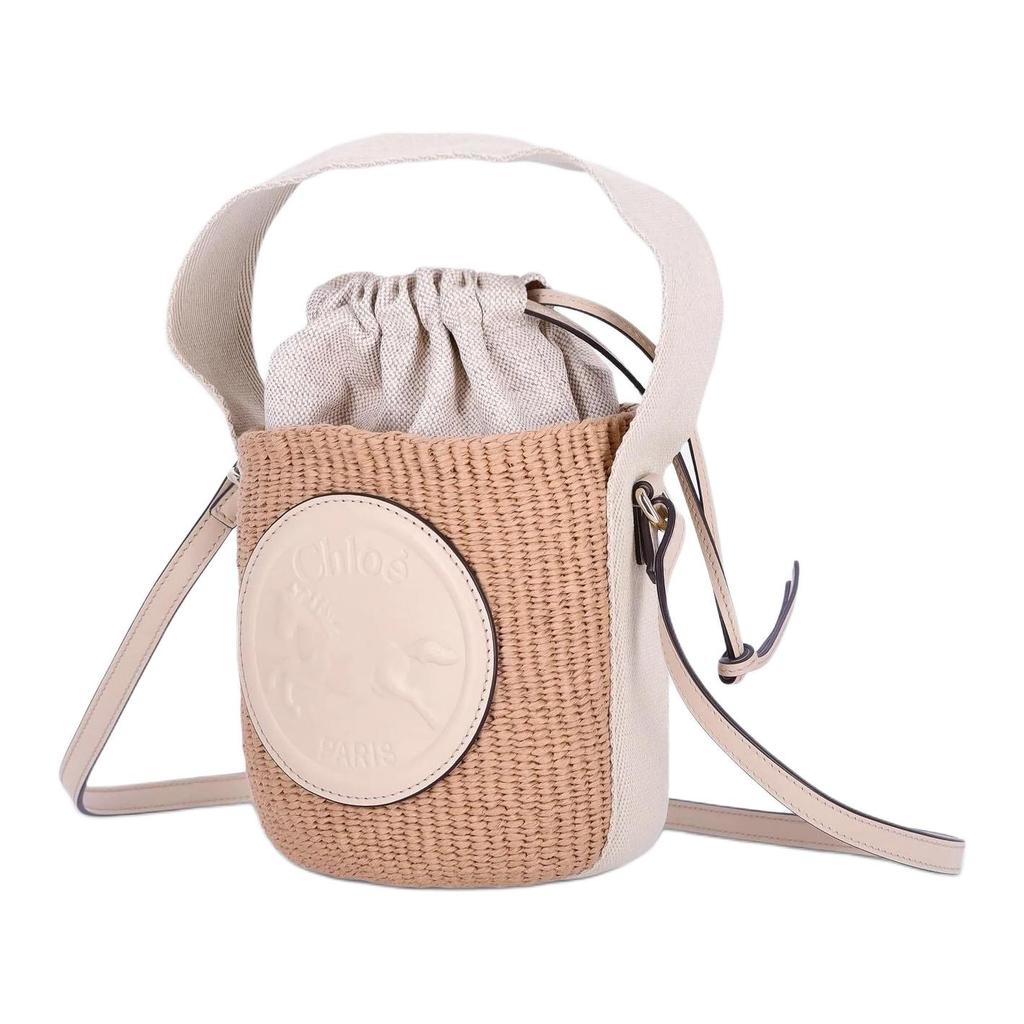 Chloe Horse Medal Logo Embossed Paper Bucket Bag Women Bags Brown CHC25-SS592O82-22J