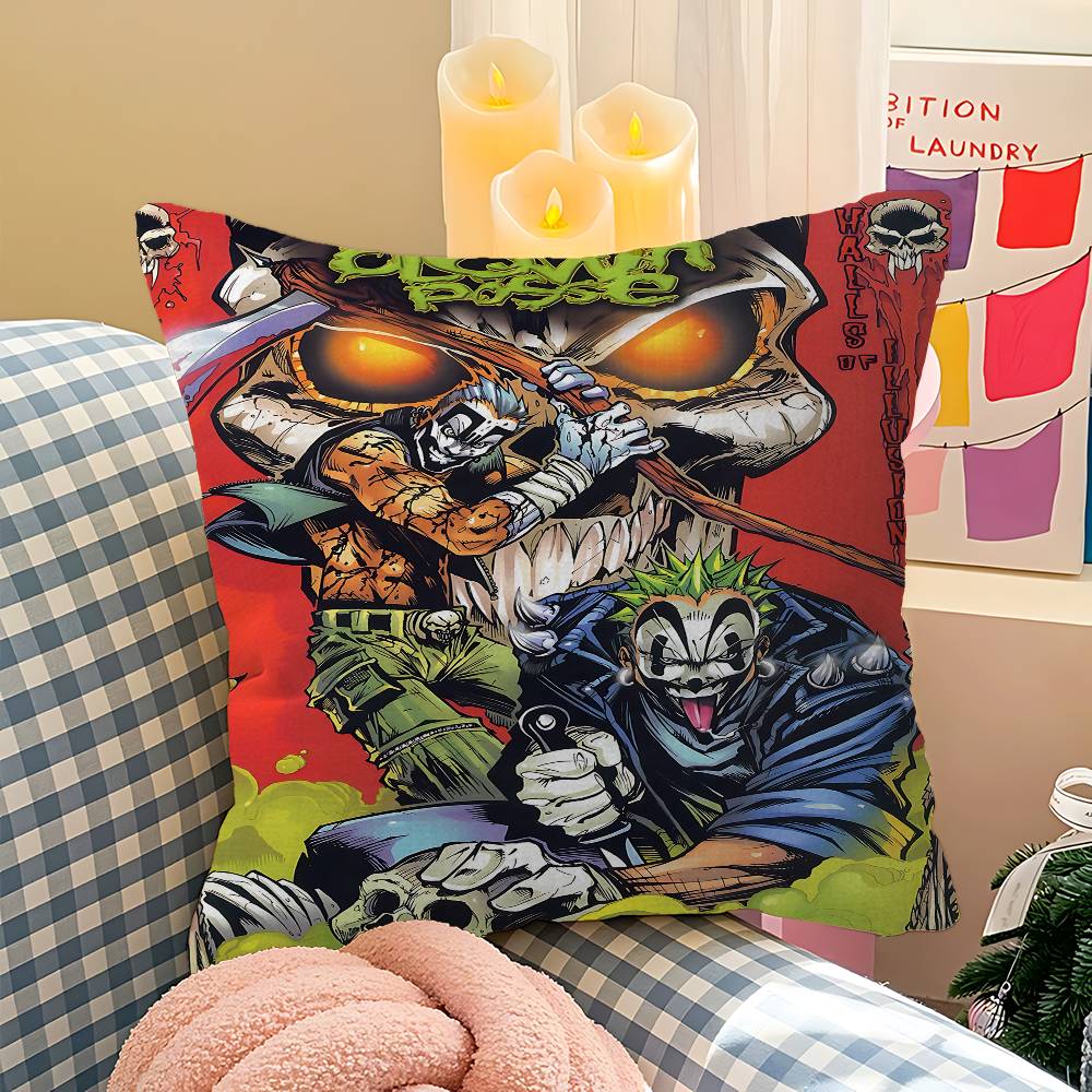 ICP Insane Clown Stitch Lucky Dragon Pillow Cover Sofa Cushion Cover Home Room Decoration Children Gift