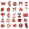 10/30/50pcs Cherry Red Ins Style Cartoon Stickers Downtown Y2K Girl Graffiti Sticker Guitar Water Bottle Phone Decals Decoration