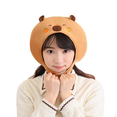 Plush Headgear Hat Capybara Headdress for Stage Performances