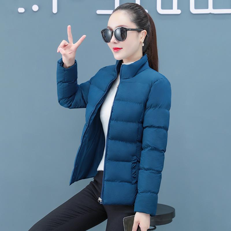 Women's Short Korean Style Cotton Jacket - Versatile and Lightweight Winter Coat, Popular for Moms