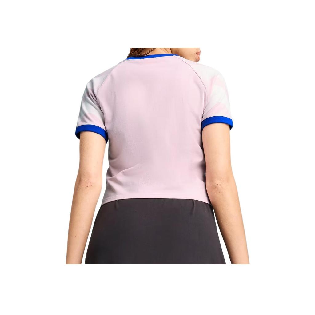 Puma X KidSuper Studios Fashionable Versatile Soft Trendy Short Sleeve T-Shirt Women Tops Light-Purple 631668-90