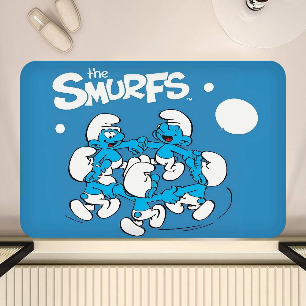 S-Smurfs Cute Floor Carpet Nordic Style Home Doormat Bathroom-Toilet Mats Bedroom Hotel Decor Mat
