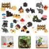 FRCOLOR 30pcs Miniature Garden Ornaments, Succulent Plant Decorations, Bonsai Figurines, Small Resin Decorations for Terrariums, Indoor and Outdoor