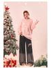 Women's Winter Velvet Gradient Embroidered Wide-Leg Jeans