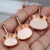 1/12 Scale Dollhouses Kitchen Accessory Metal Pans Set 3Size Miniature Frying Pans for Craft Project Model Kitchen Setting