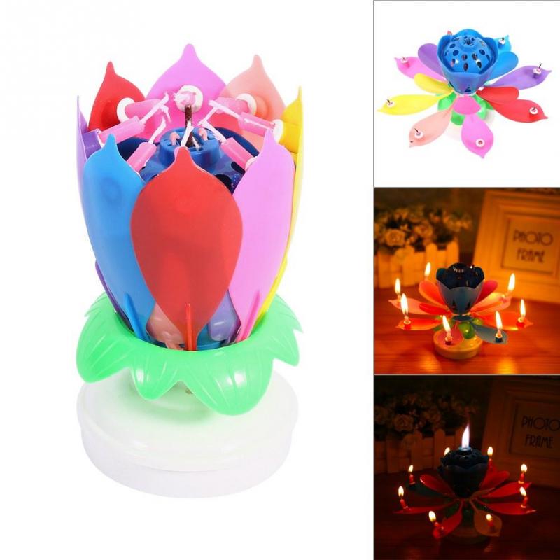 Buy Cake Topper Multicolor Lotus Flower Birthday Party Decoration