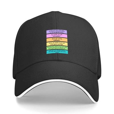 Prayer of Good Courage Baseball Cap Custom Caps Birthday Christmas Hat Rave Female Mens