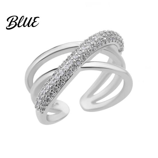 Layered Ring Finger Adjustable Open Design Multi-Layer Interlaced Winding Shape