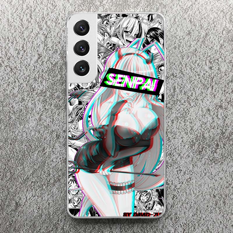 LEWD Sad Girl Japanese Anime Print Soft Case for Samsung Galaxy S25 S24 S23 S22 Ultra S21 Plus S20 FE Phone Shell S10 + Pattern