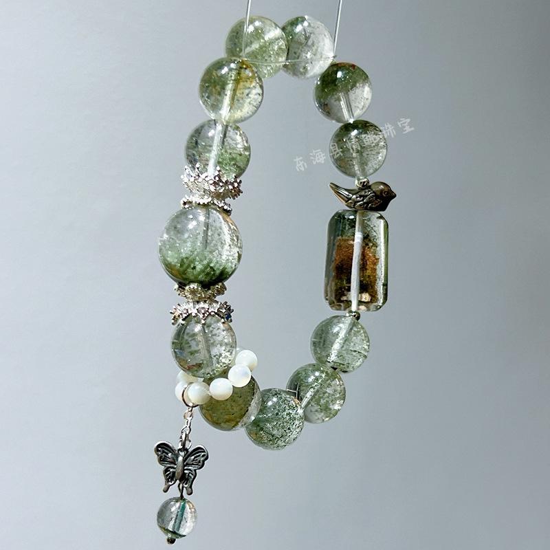 The Wizard of Oz Green Phantom Crystal Beaded Bracelet: Original Light Luxury Design