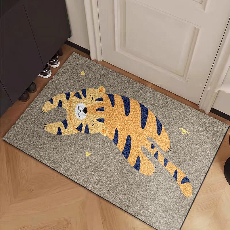 Sleeping Tiger Door Mat Animal Print Welcome Rug For Entryway Front Door Porch Indoor Outdoor Kids Room Pet Lover Decor