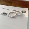 Sterling Silver Mobius Strip Couple Rings - Elegant, Adjustable, Light Luxury Valentine's Day Gift