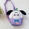 Playful Colorful And Eggshell Bag For Children With Puppy Motif In Pink Yellow Purple Blue And