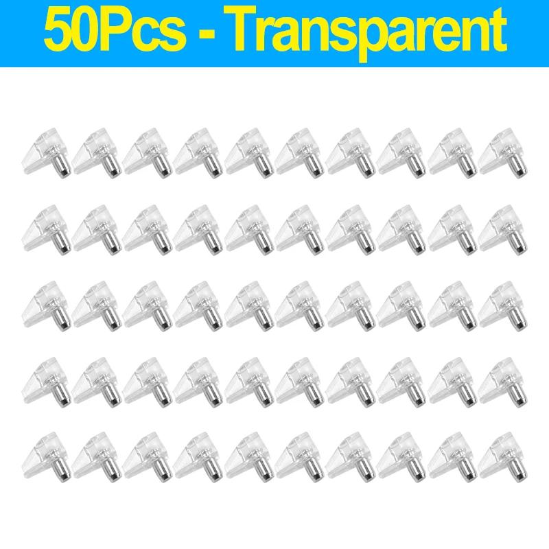 Transparent Shelf Support Pegs Plastic Laminate Support Studs Cabinet Book Shelves Holder Pins Furniture Shelves Bracket Pegs