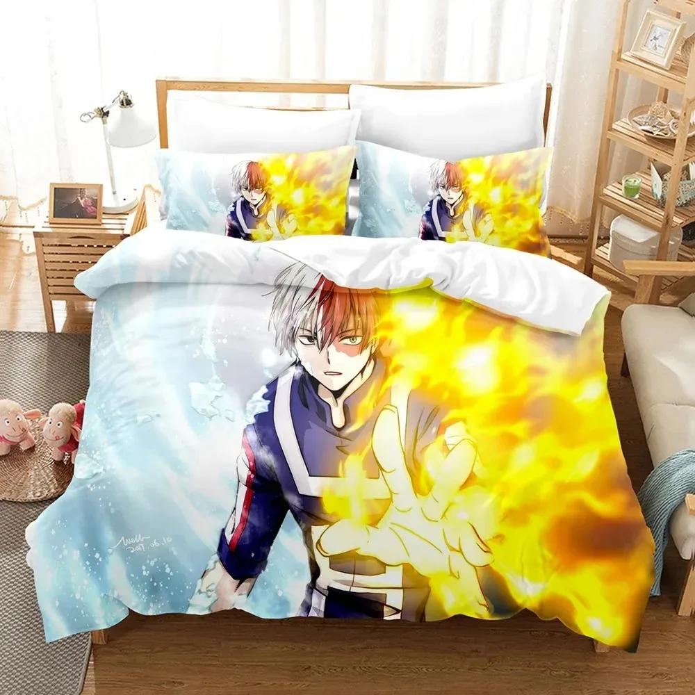 3d Anime Bedding Set My Hero Academia Quilt Duvet Cover Sets No Sheet Home Decor Single Queen King Size Gift Cute Boys Cartoon