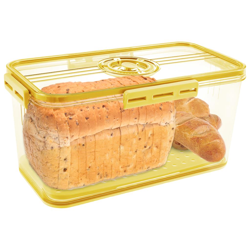 Sealing Food Storage Box Large Capacity Bread Boxes With Time Recording Kitchen Food Grade Plastic Refrigerator Organiser NEW