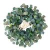 KX4B Multipurpose Large Green Leaf Artificial Wreath with Berries Designs for Festival Garden and Party Decorations