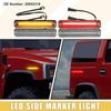 LED Side Marker Light 25952319 15114677 Front Rear Turn Signal Lights Fender Sidemarker Lamps for Hummer H2 2003-2009 Clear Lens Amber Red Light 2