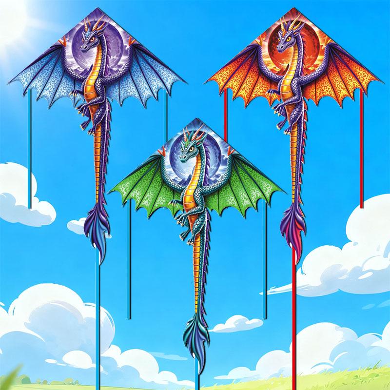 Weifang Winged Dragon Kite: Cartoon Animal Kite for Kids & Adults