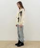 SINOON [Worn By Yeonwoo] Crochet Ribbon Tie V-Neck Pullover (Ivory)